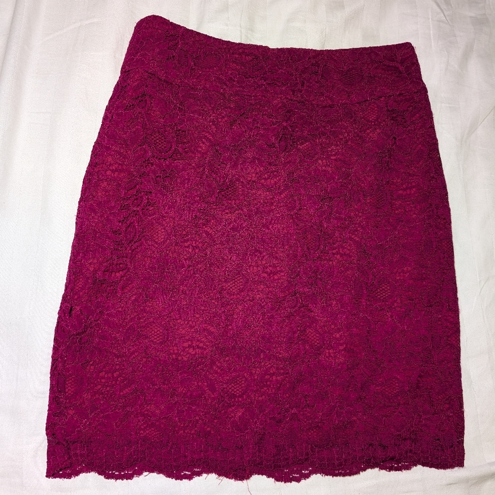 Banana Republic Lace Pencil Skirt.
